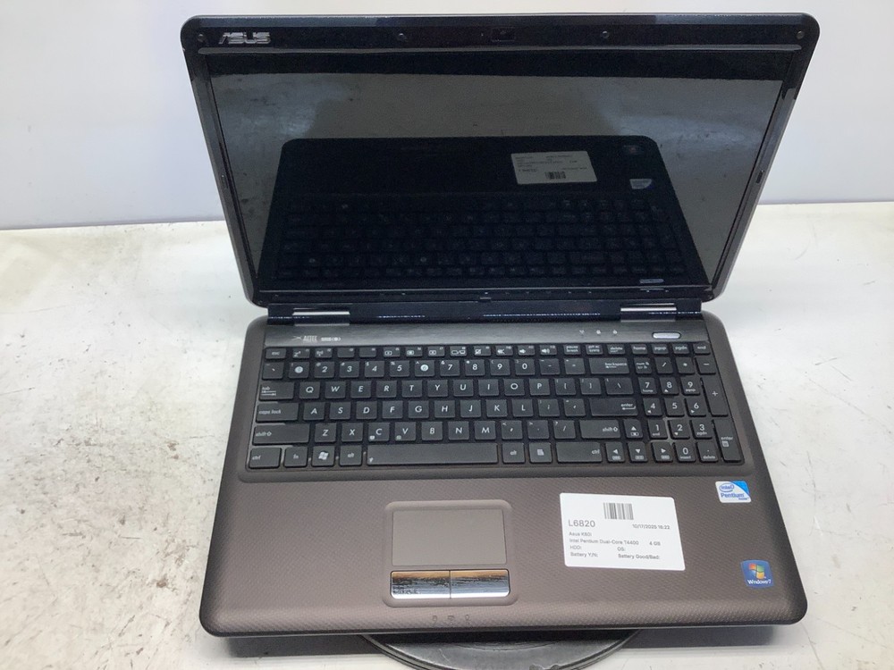 Asus K60I Intel Pentium Dual-Core T4400 2.2GHz 4 GB NO HDD