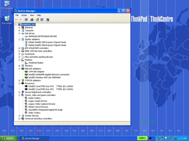 Lenovo ThinkPad X61 Core 2 Duo @2.2GHz 4GB RAM 256GB SSD Windows XP SP3 gallery
