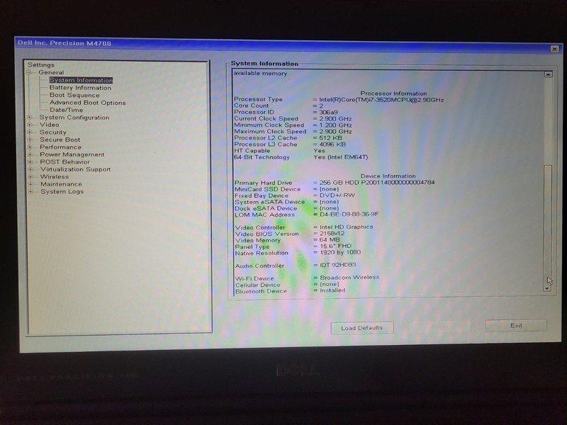 Dell Precision M4700 15.6" FHD Intel i7-3520M 2.90 GHz 8GB 256GB SSD Windows 10 gallery
