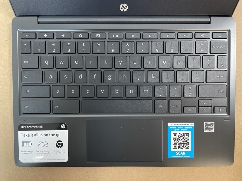 HP Chromebook 14 inch 32 GB-Intel Celeron- 1.1GHz-4GB Laptop-Gray-Parts Only gallery