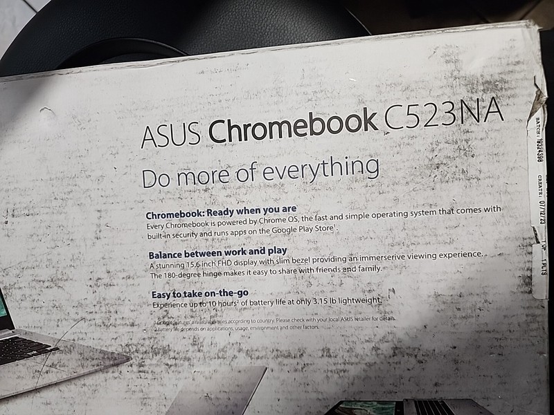ASUS C523n 1.1 GHz 15" 32gb SSD 4gb RAM Celeron Chromebook gallery