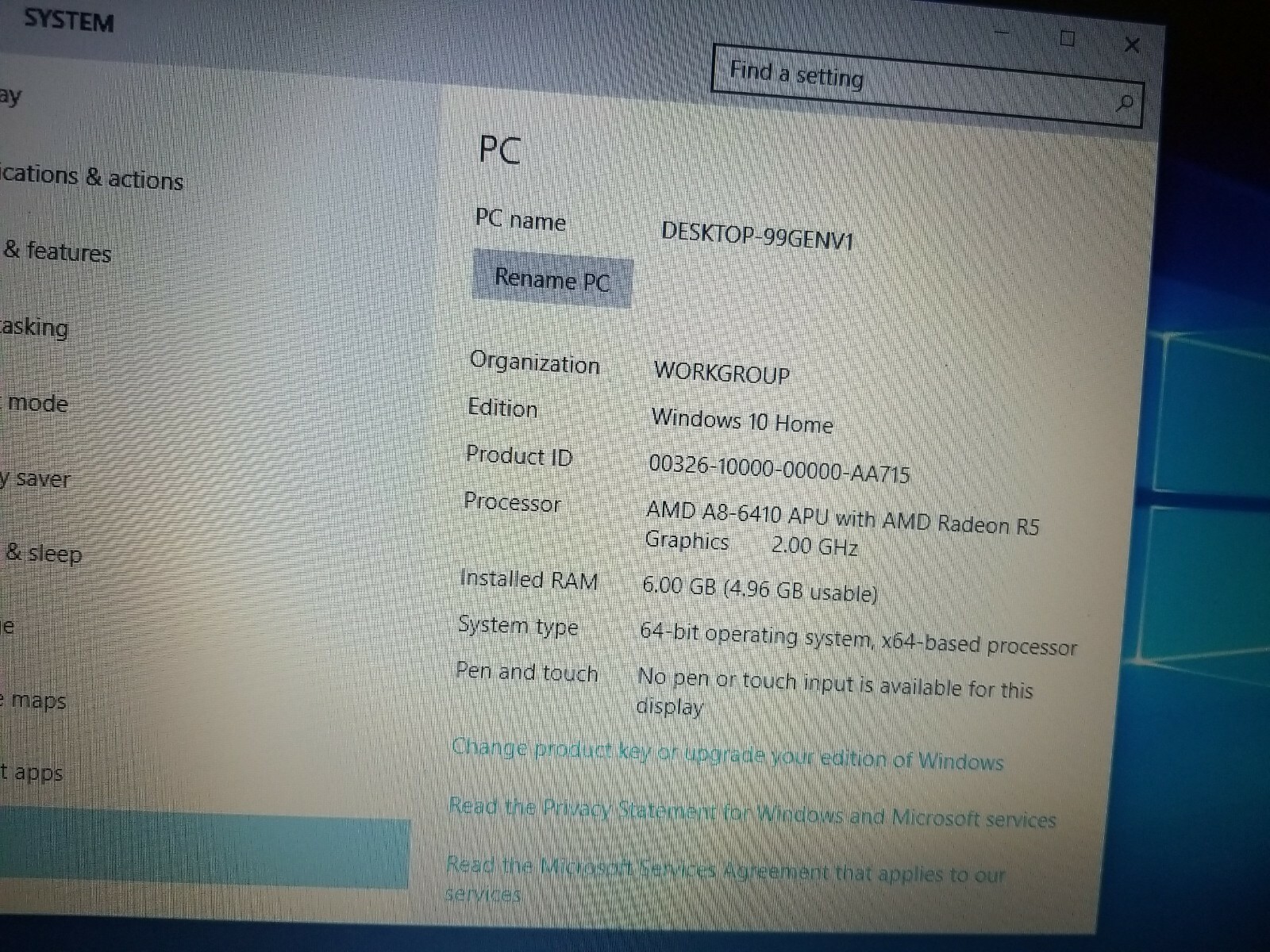 LENOVO G50-AMD A8-6410 2.00 GHZ + 4 GB |500gb HD / gallery
