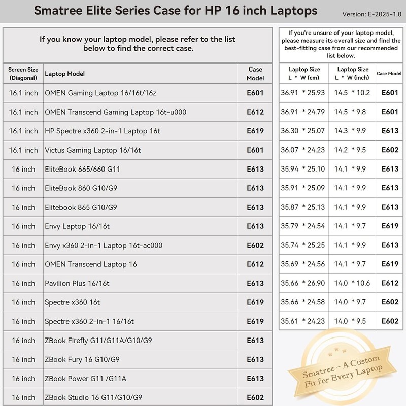 Sleeve for 16 inch HP EliteBook 865/860 G11/G10/G9 Notebook PC with Accessory Po gallery