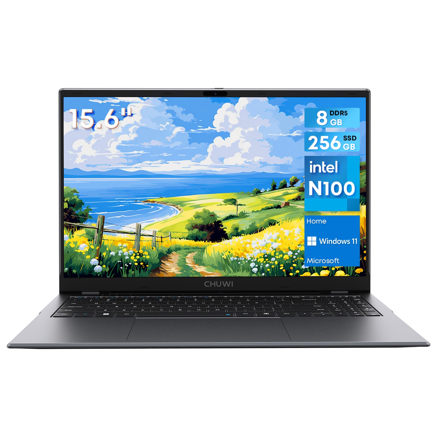 CHUWI Gemibook Plus 15.6" Laptop Intel N100 8GB DDR5 RAM 256GB SSD Windows 11 PC gallery