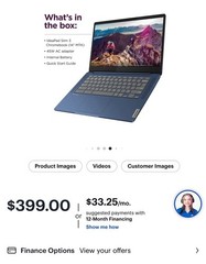 Lenovo – IdeaPad Slim 3 Chromebook Laptop – 14″ Full HD Touchscreen Laptop – …