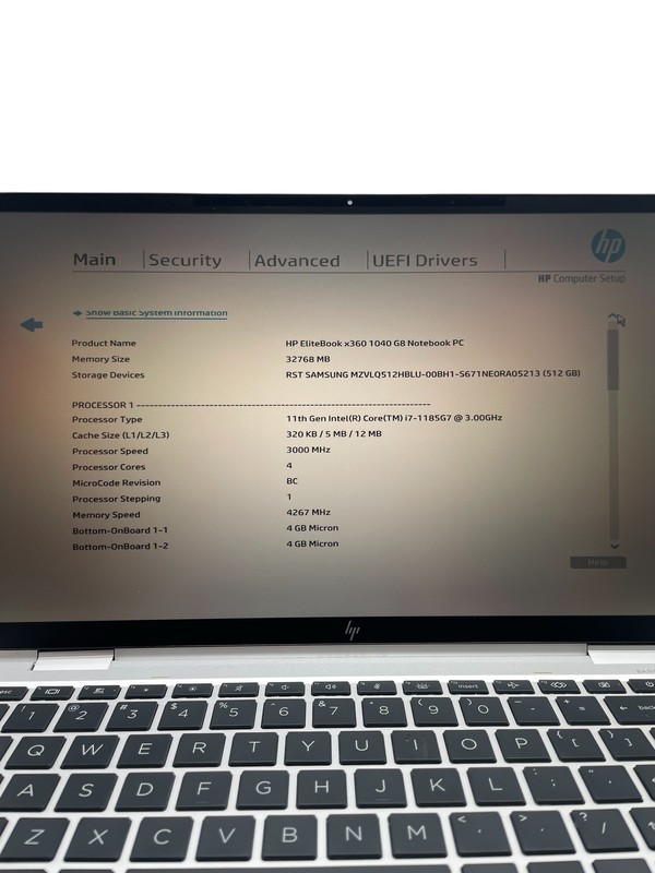 HP Elitebook x360 1040 G8 14" i7 3.0Ghz 32GB 512GB - Grade C Low Battery Health gallery