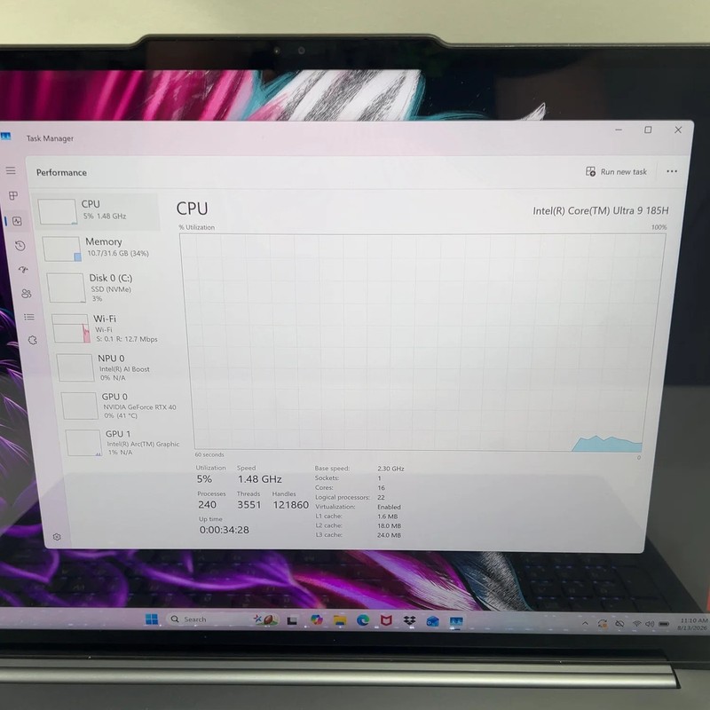 Lenovo Yoga Pro 9i PF9XB 16" OLED Core Ultra 9 185H 32GB RAM 1TB SSD RTX 4050 gallery