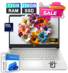 HP Laptop Notebook 14″ Intel i3 Up to 3.4 GHz, 12GB RAM 256GB SSD Office Backlit