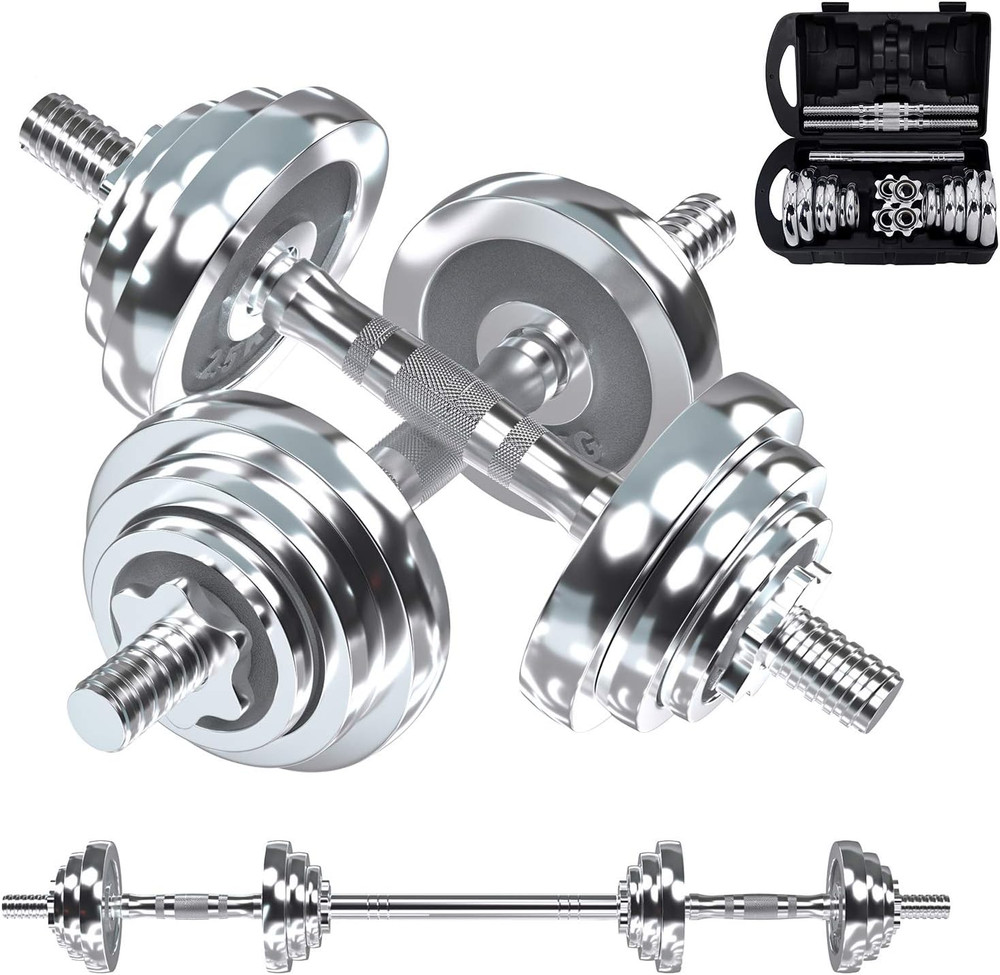 Fitness Dumbbells Set, Adjustable Weight Sets up to 11/22/44/66/100 Lbs, with Me