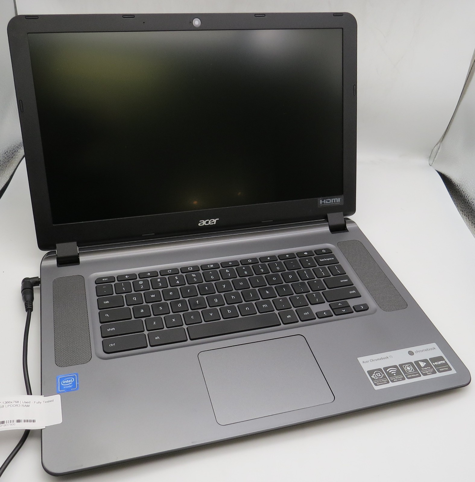 Acer Chromebook 15-15.6"- Celeron-N3060@1.6GHz-2GB RAM-16GB internal-NO OS- READ gallery