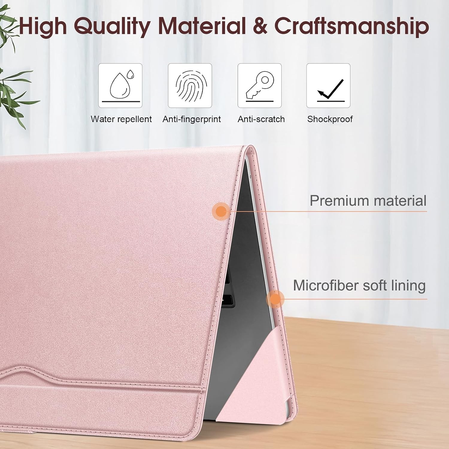 Premium PU Leather Folio Book Cover for MacBook Air 15 in A3448 A3241 A3114 A294 gallery