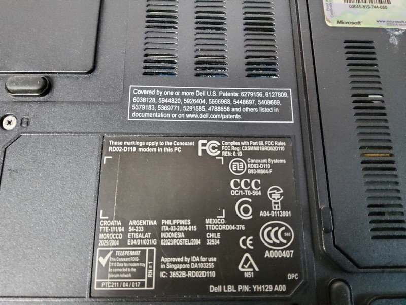 Dell Laptop Inspiron E1505 model PP20L for Parts or Repairs Untested No Charger gallery