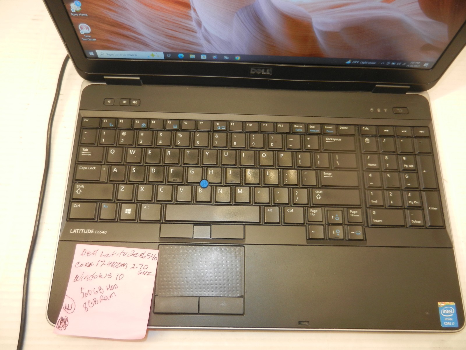 DELL LATITUDE E6540 15.6"CORE i7-4800MQ@2.70GHz 8GB RAM 500GB HDD WINDOWS 10 (E) gallery