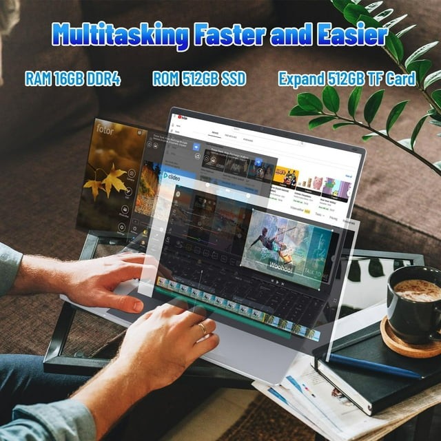 2026 15.6 inch Laptop 16GB+512GB Windows 11 Computers WiFi, Bluetooth, Type-C gallery