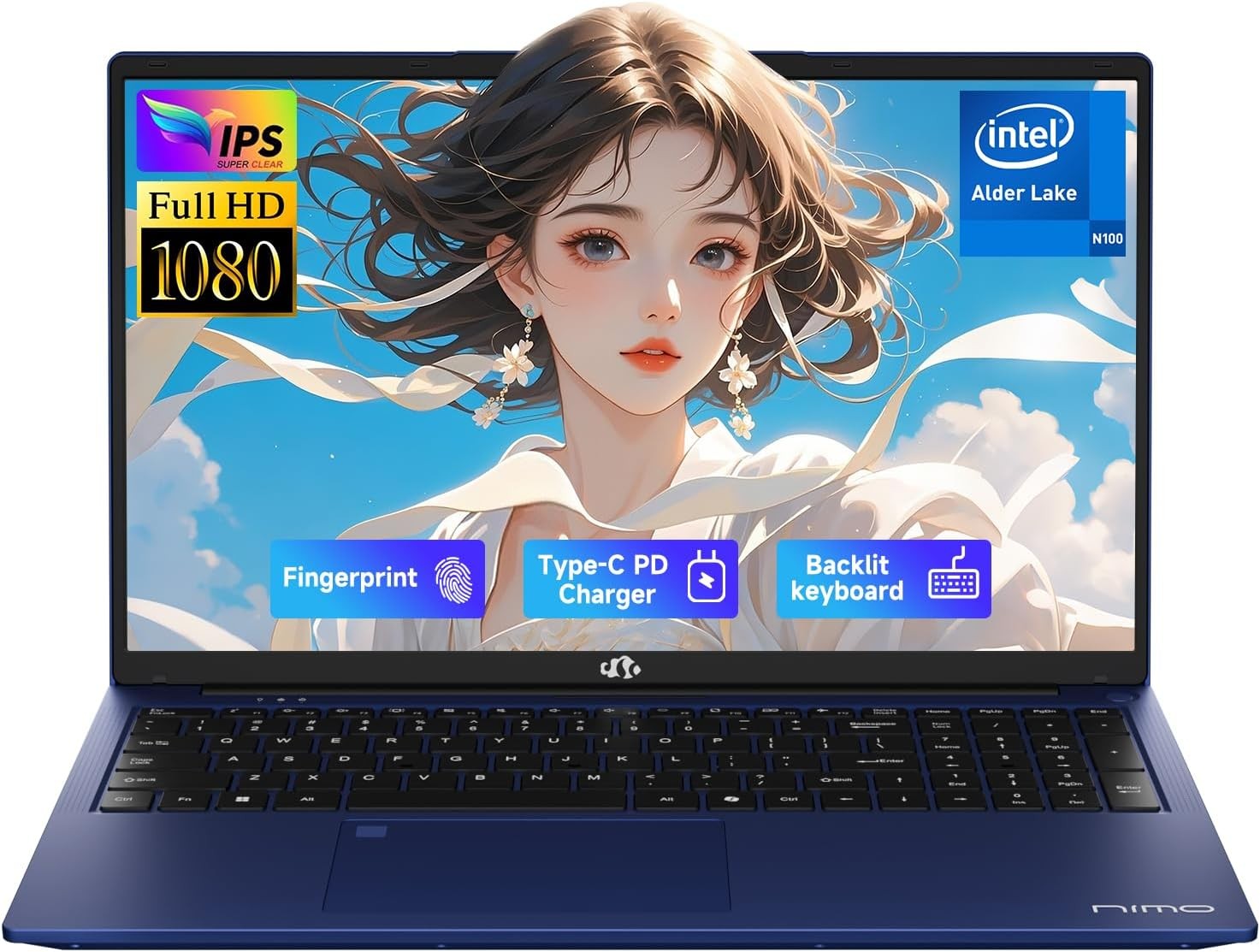 NIMO 17.3" FHD IPS Laptop Computer 16GB RAM 256GB SSD Pentium 4 Cores N100 gallery