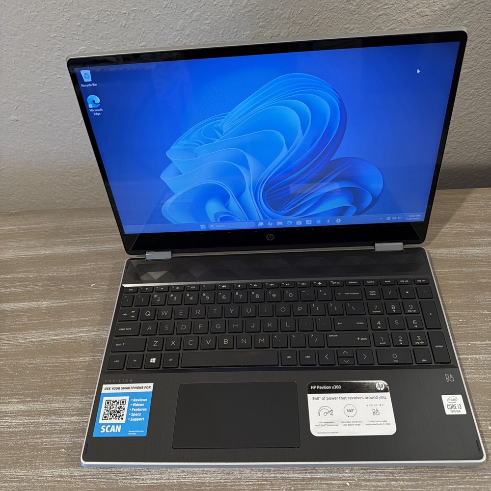 HP Pavilion x360 15’ Touch Screen Intel Core i3 10110U 8GB RAM 256GB Win 11
