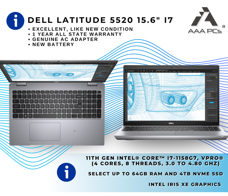 Dell 15.6" FHD Light Gaming Work Laptop i7 4.8 GHz 16GB RAM 512GB SSD Win 11 Pro gallery