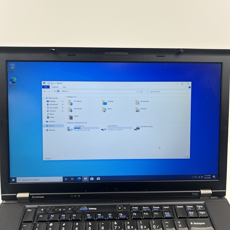 Lenovo ThinkPad T520 Intel i7-2640M 8GB 320GB HDD Win 10 w/ Charger|ELP77, READ gallery