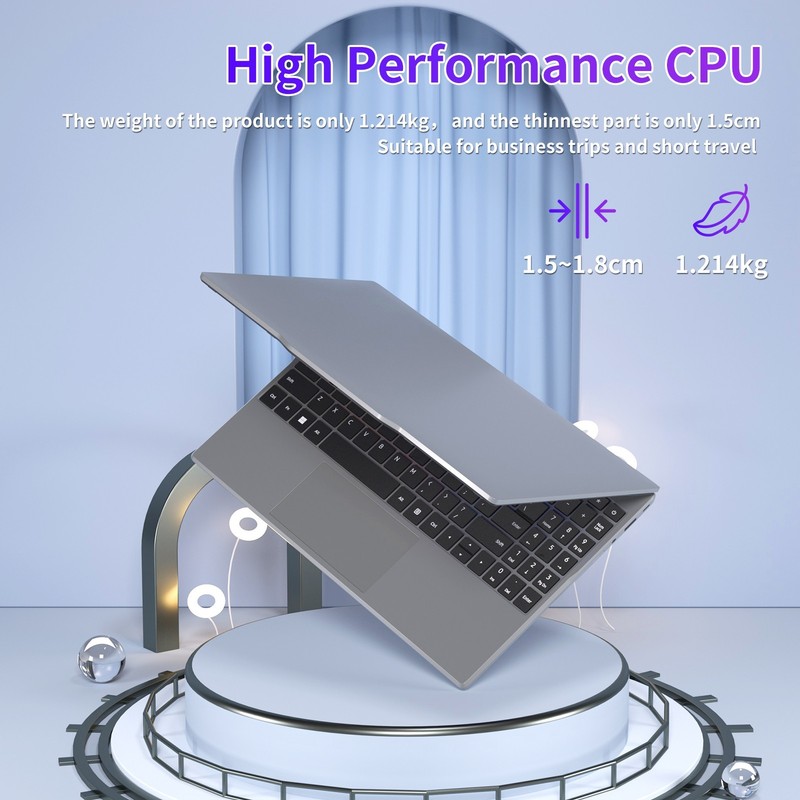 Auusda 14.1'' New Laptop, Intel N5095, 8GB RAM, 256GB SSD, W11 Pro, Dual Channel gallery