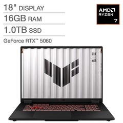 ASUS TUF 18″ FHD+ AMD Ryzen 7 260 3.8 GHz 16GB DDR5 1TB SSD RTX 5060 W11H Laptop