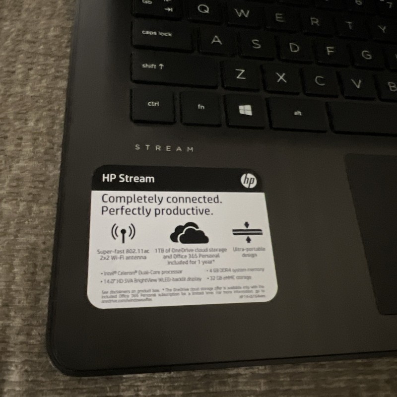 HP Stream 14-cb163wm Laptop 14" Intel (for parts) gallery