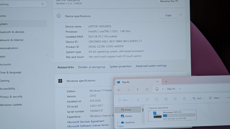 Lenovo IdeaPad 5 2-in-1 16IRU9 16" Core 5 120U 1.4GHz 16GB RAM 512GB SSD gallery