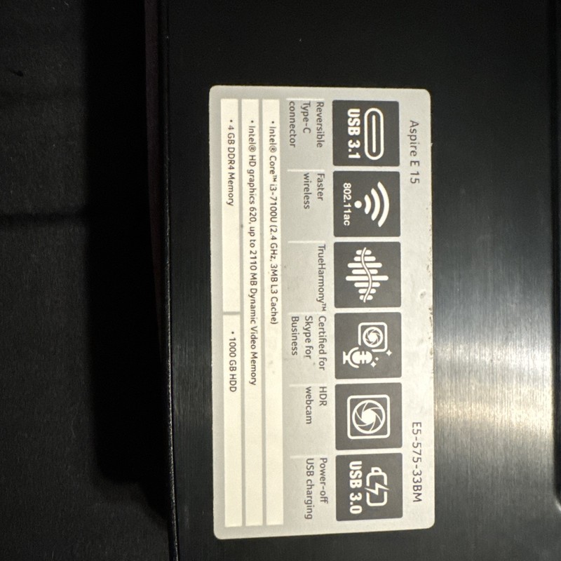Acer E5-575 Laptop 15.6 Inch Screen Size 4GB DDR4 Memory, 1TB 5400RPM HDD gallery