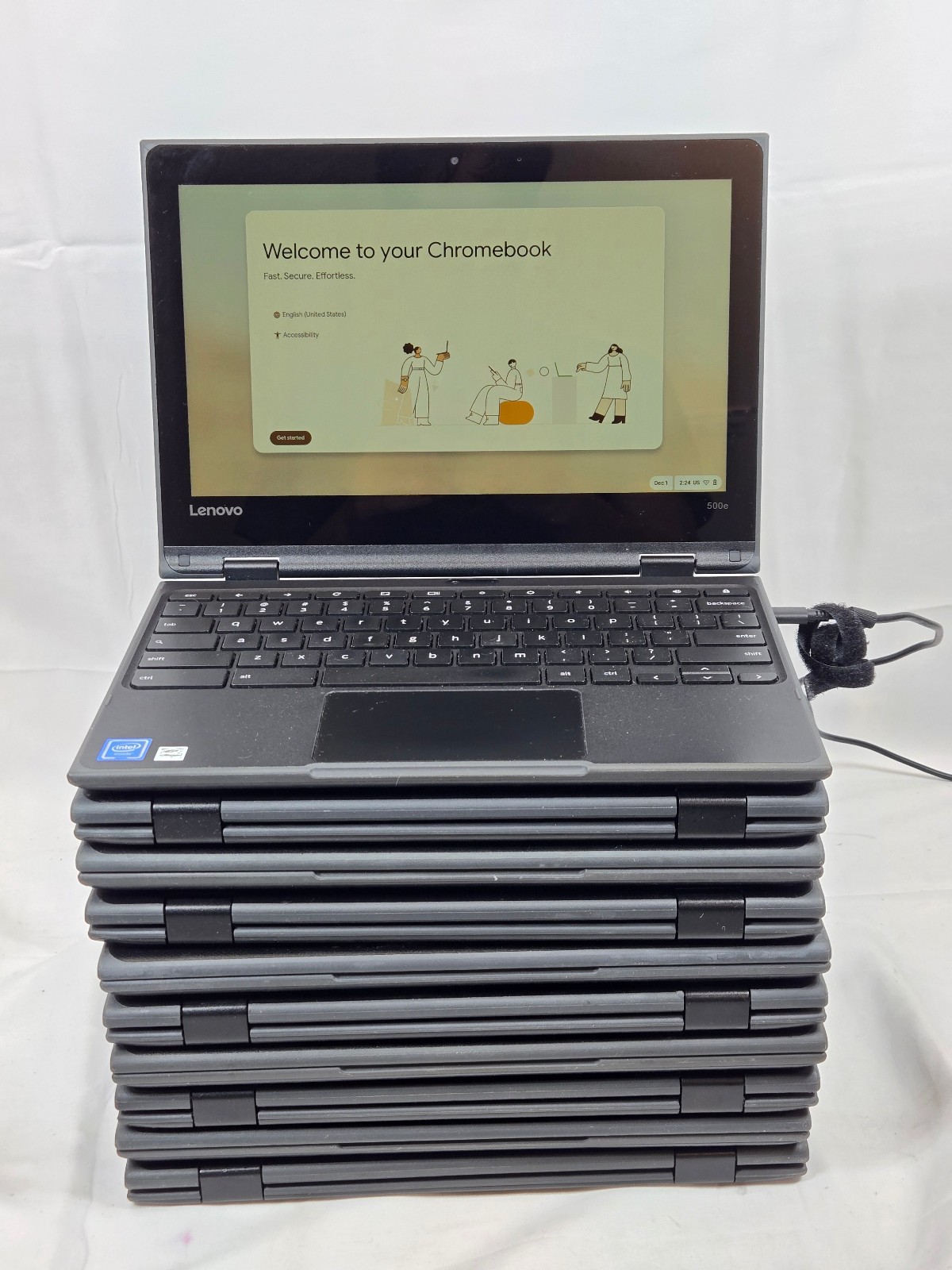 Lot of 10 Lenovo Chromebook 500e 81ES Celeron N3450 4GB RAM 32GB eMMc *Read* gallery