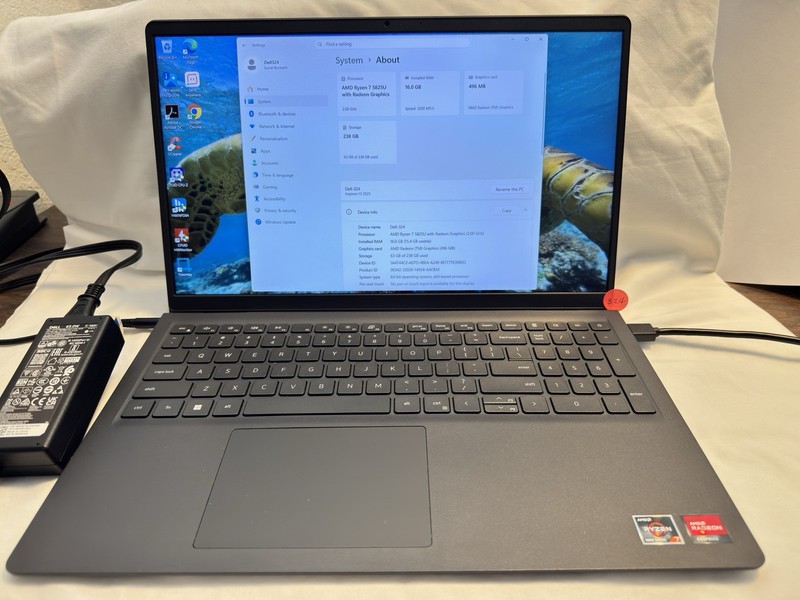 Dell Inspiron 15 3525 15.6" Ryzen 7 5700U 16GB 256GB SSD Win 11 Home Gray gallery