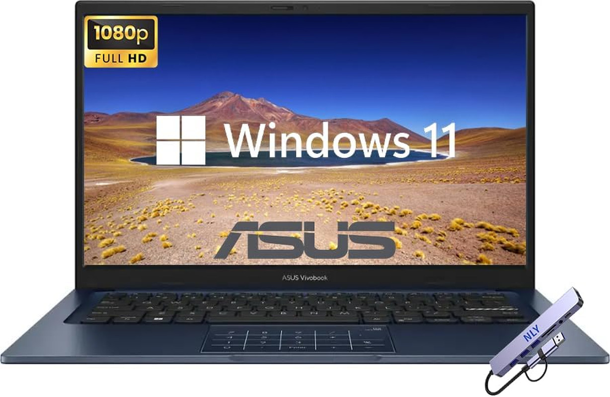 ASUS 14" FHD IPS LED Business and Student Laptop Computer, 16GB RAM 256GB SSD, I gallery