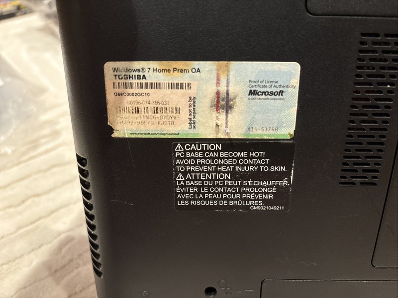 TOSHIBA SATELLITE L645D - FOR PARTS gallery