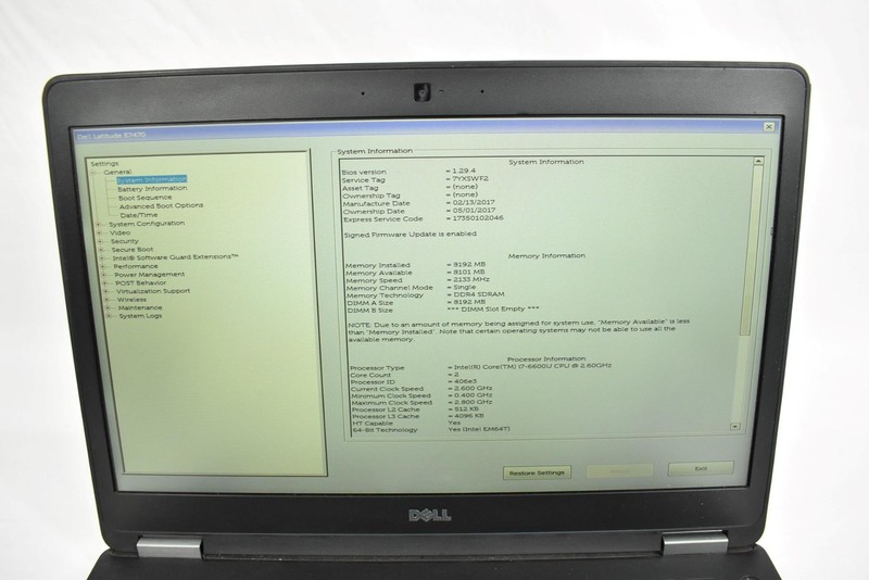Lot of (2) Dell Latitude E7470 Laptops i7-6600U 2.6GHz 8GB No HD No OS 14" gallery