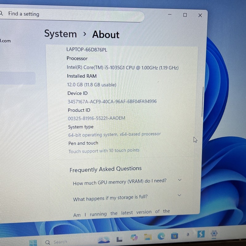 HP 15-da3016cy Laptop i5-1035G1 1.00Ghz, 12GB Ram, 2TB HDD, Windows 11 Home gallery