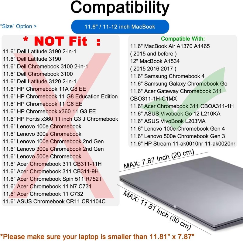 11.6 inch Laptop Case Compatible with 12 inch MacBook Air 11 inch ASUS Vivobook gallery