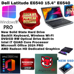 Dell E6540_WIN11💥New 1TB SSD💻i7 QUAD/AMD 💻BACKLIT_DVD/CD💥Office 2024 PRO