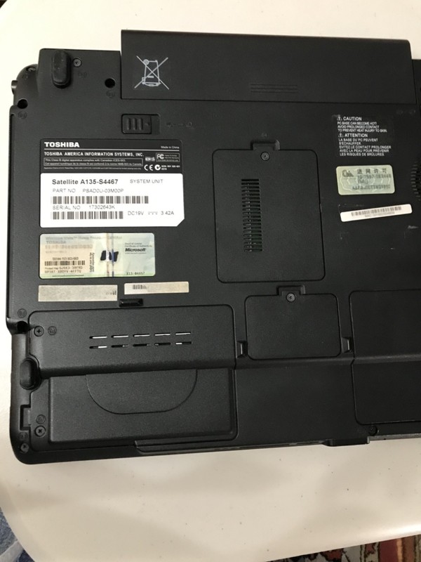 TOSHIBA SATELLITE LAPTOP/POWER CORD/EXTERNAL HARD DRIVE/WIRELESS # KEYPAD/+ gallery