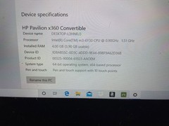 HP Pavilion x360 11-k127cl m3-6y30. W10 Factory Reset