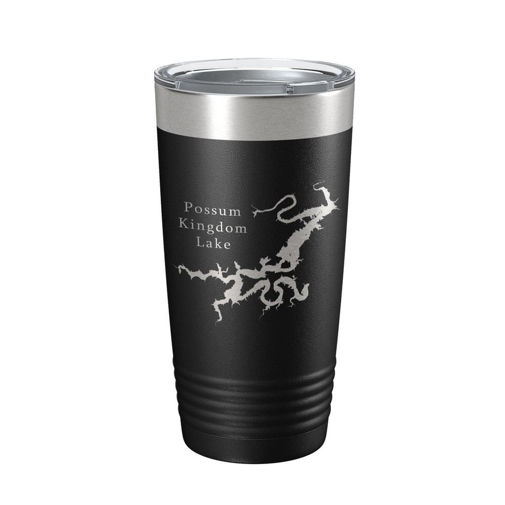 Possum Kingdom Lake Map Tumbler Travel Mug Insulated Laser Engraved Coffee Cu...
