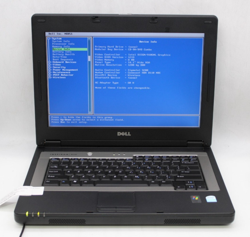 Dell Inspiron B130 Celeron M@1.6GHz 1GB RAM NO Storage/OS *PARTS/REPAIR*READ* gallery