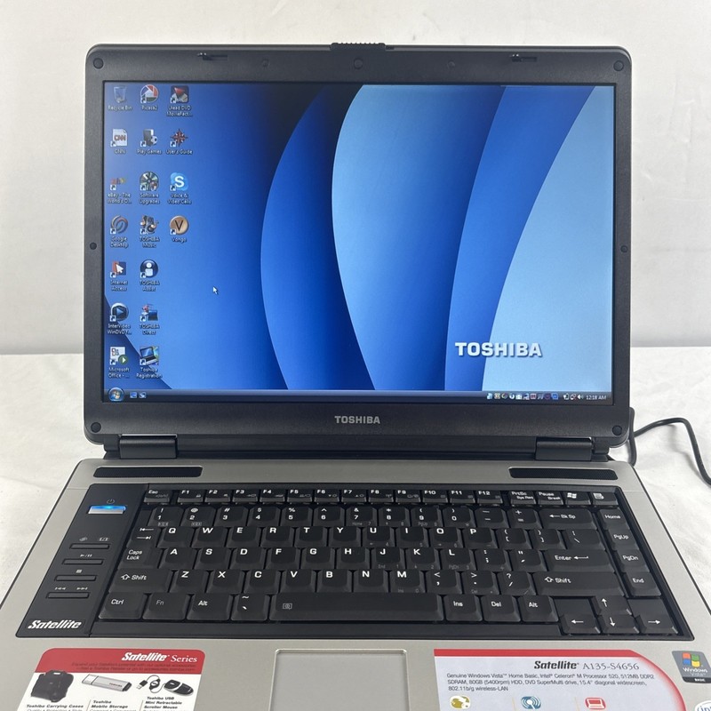 Toshiba Satellite A135-S4656 Intel Celeron DDR2 80GB HDD Windows Vista Open Box gallery
