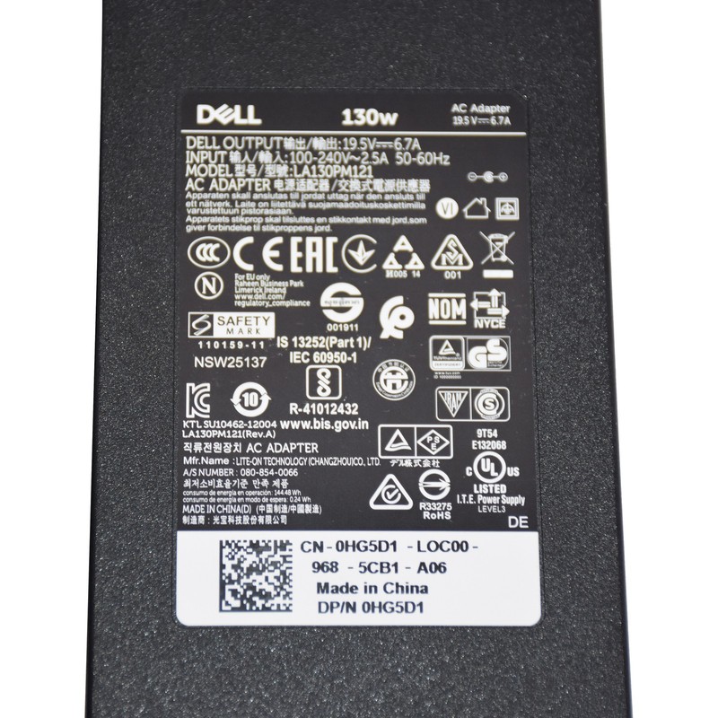 Dell Latitude 15 E6510 130W AC Adapter Charger DA130PE1-00 19.5V 6.67A VJCH5 gallery