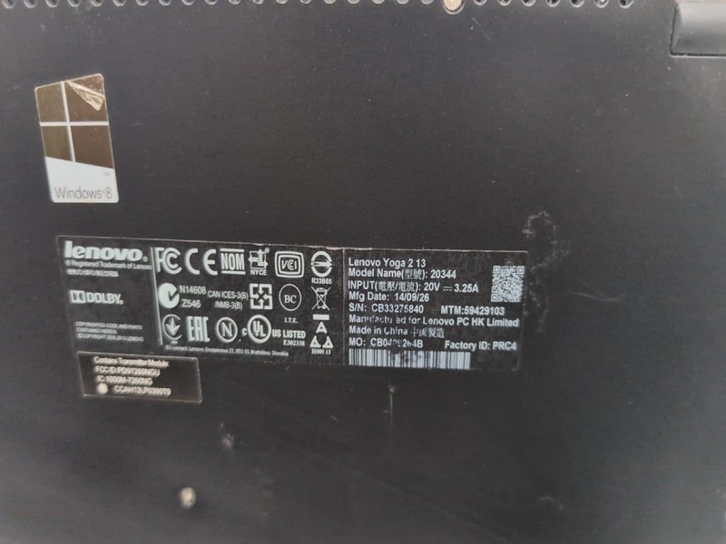 Lenovo Yoga 2 13 Intel I5-4210U 1.70GHz 4GB RAM 256GB SSD Win 11 Pro gallery