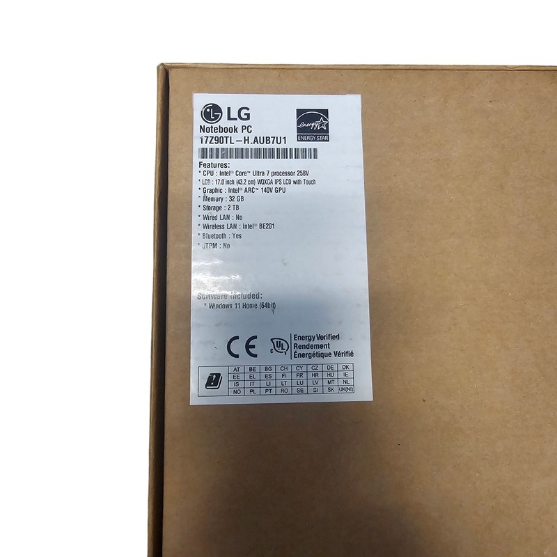 LG Gram 17" Laptop 17Z90TL-H.AUB7U1 - Ultra 7 258V - 32GB 2TB SSD Black Open Box gallery