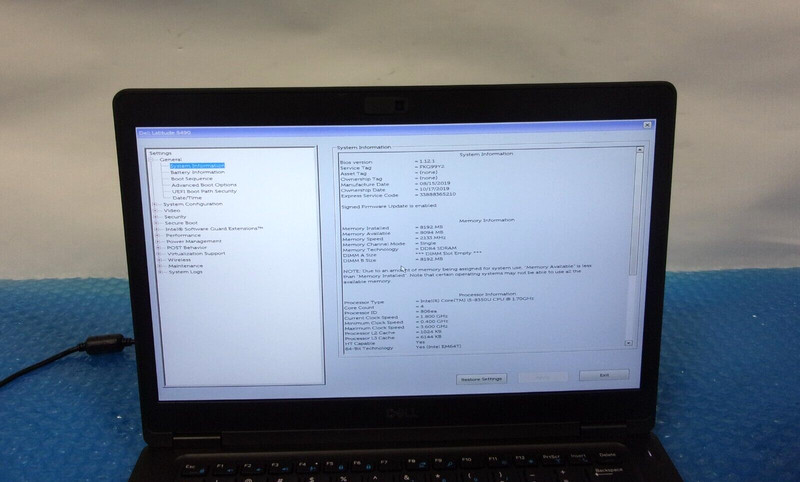 Dell Latitude 5490 14" Intel Core i5-8350U 1.70GHz 8GB RAM 256GB SSD Win 10 Pro gallery
