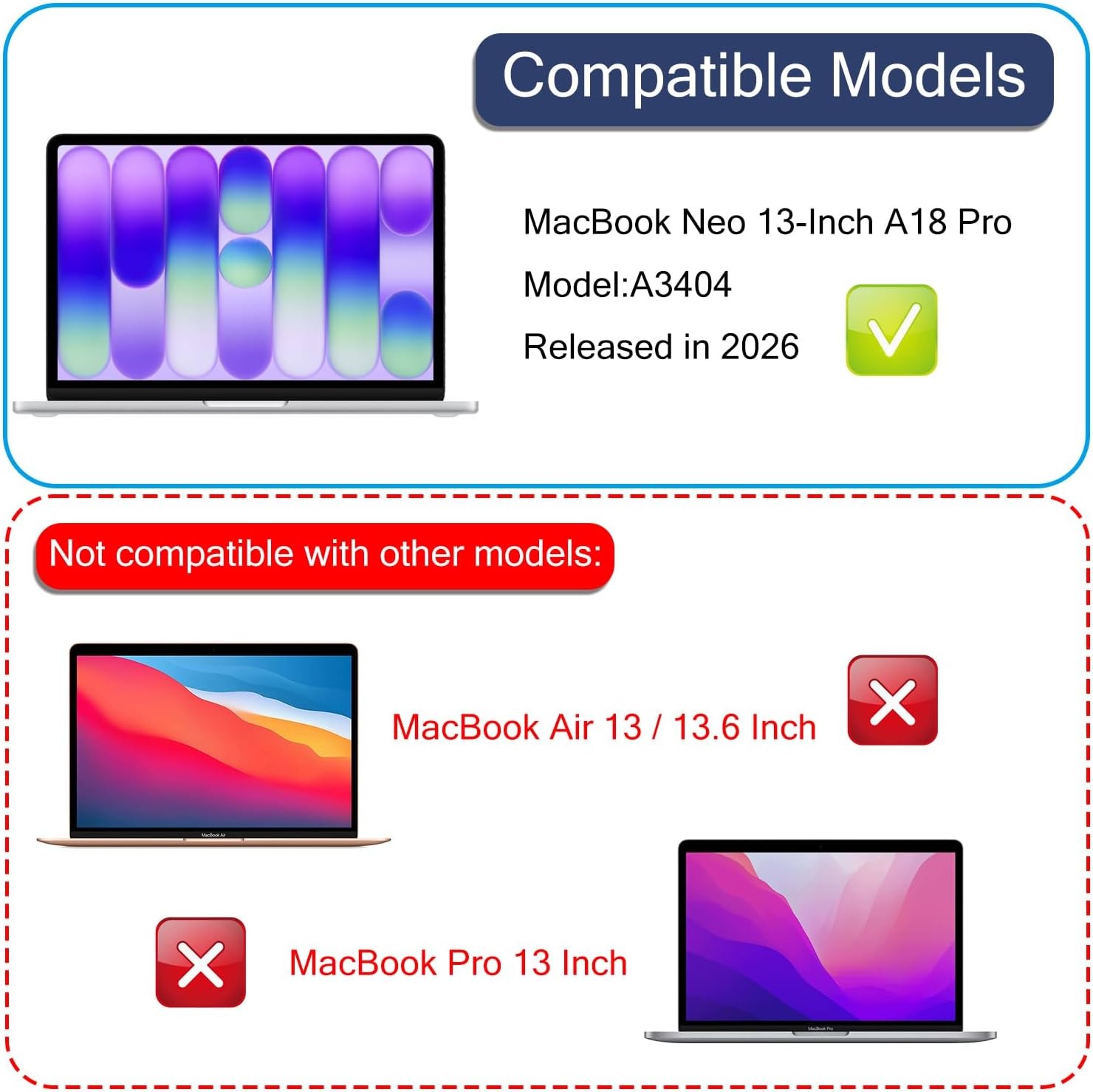 Screen Protector for MacBook Neo 13" A18 Pro A3404, High Definition, Anti-Finger gallery