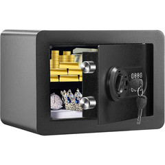 Compact Steel Security Safe with Digital Keypad for Home & Hotel Use