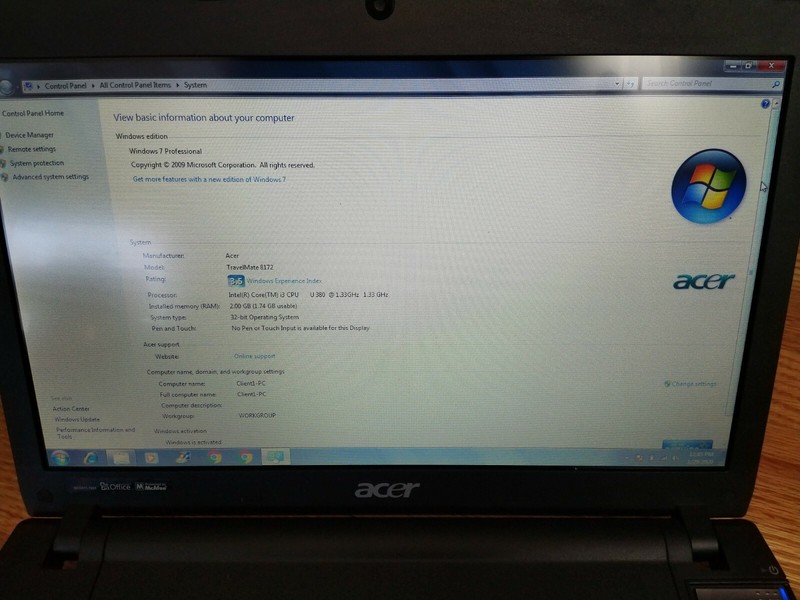 Acer TravelMate 8172 Laptop - Lightly used but WORKING for online classwork! gallery