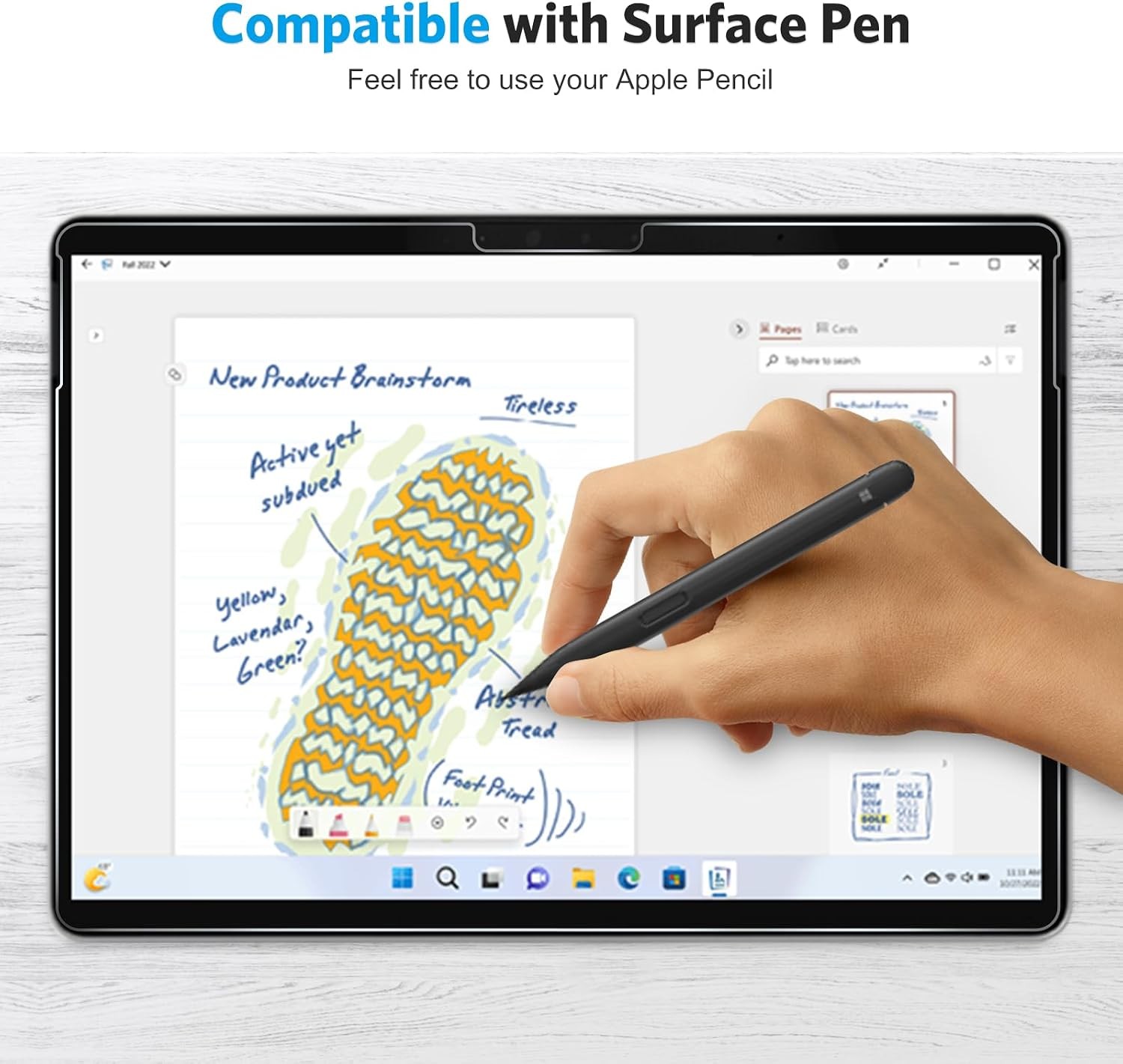 3 Pack Screen Protector for Microsoft Surface Pro 12th/11/10/9/8/Pro X-13 inch gallery