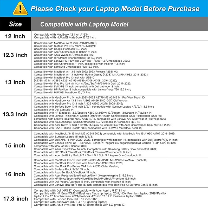 15 inch Laptop Sleeve Compatible with MacBook Air 15 M4 A3241 M3 A3114 M2 A2941 gallery