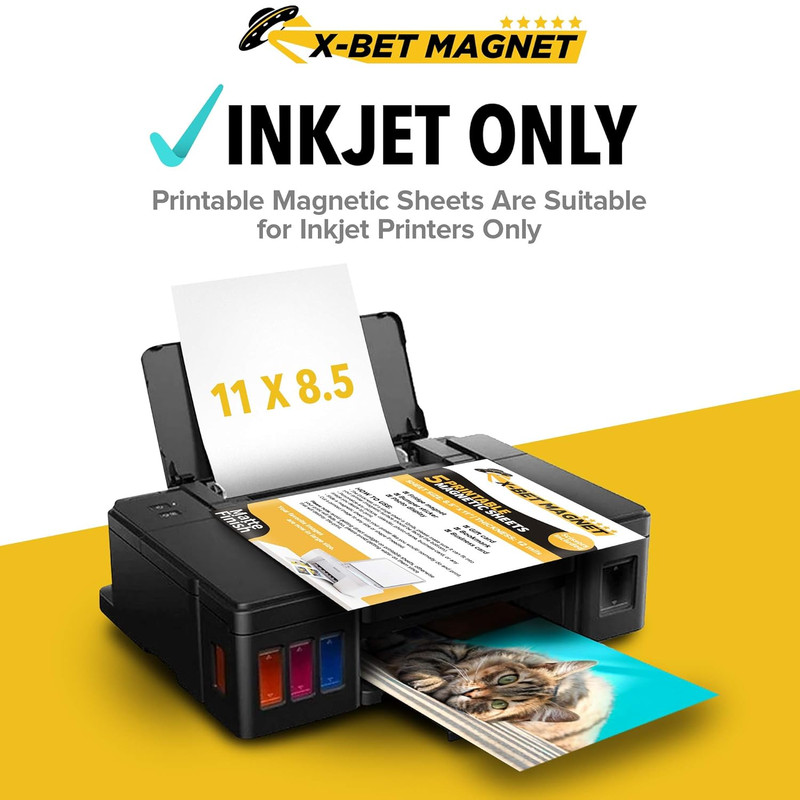 Printable Magnetic Sheets 5 Pcs Matte (8.5"X11"/22X28Cm) – Inkjet-Optimized Flex gallery